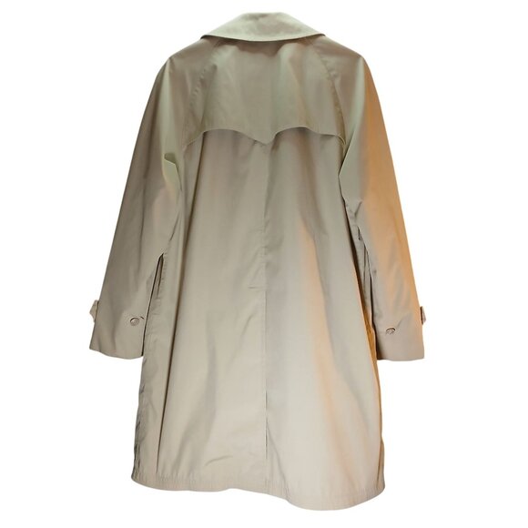 Misty Harbor Womens Trench Coat Medium Beige Button-Down Water-Resistant Classic - Picture 2 of 16